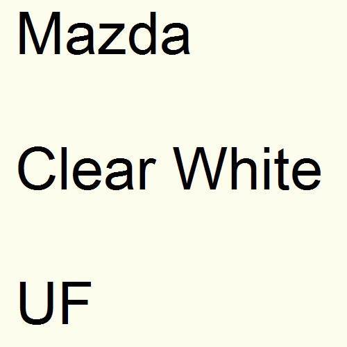 Mazda, Clear White, UF.